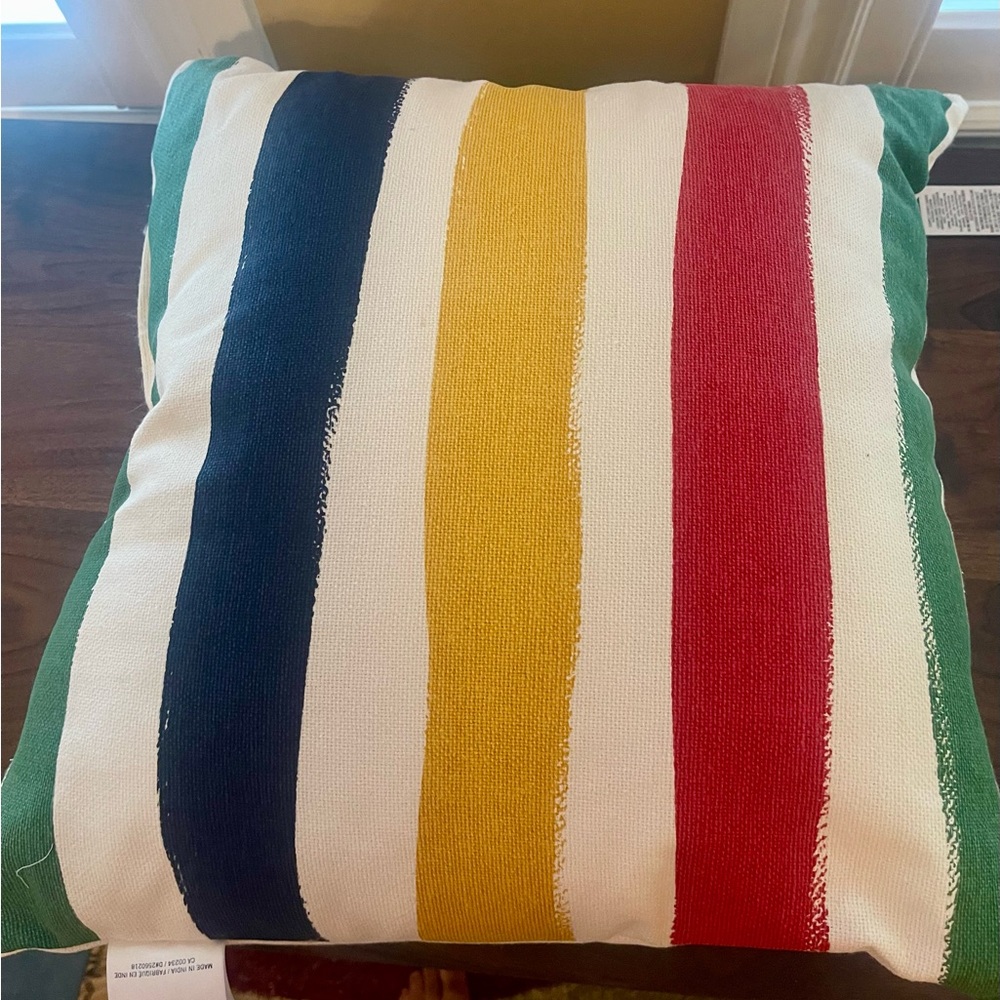 2x HBC Stripes  Multicolor  20 in Square Outdoor Throw Pillows- BUNDLED DEAL!!